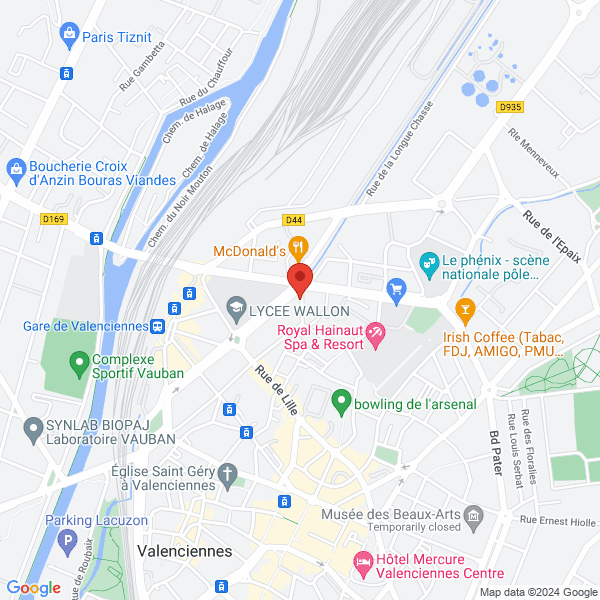 Valenciennes - Google map