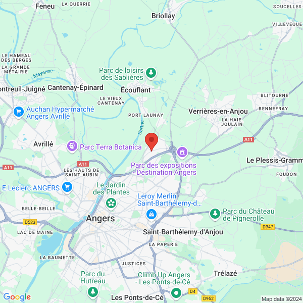 Angers - Google map