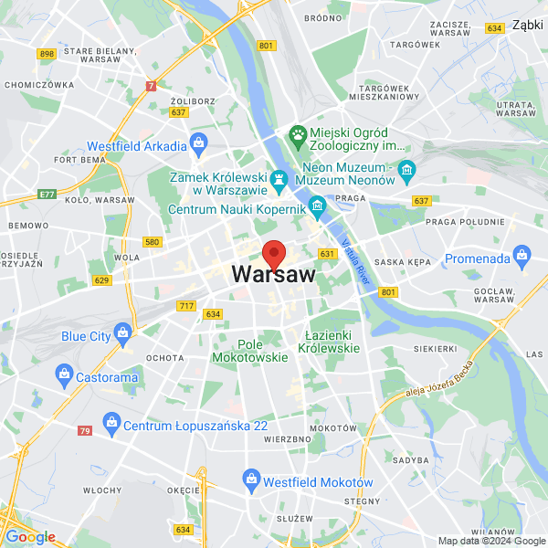 Varsovie - Google map