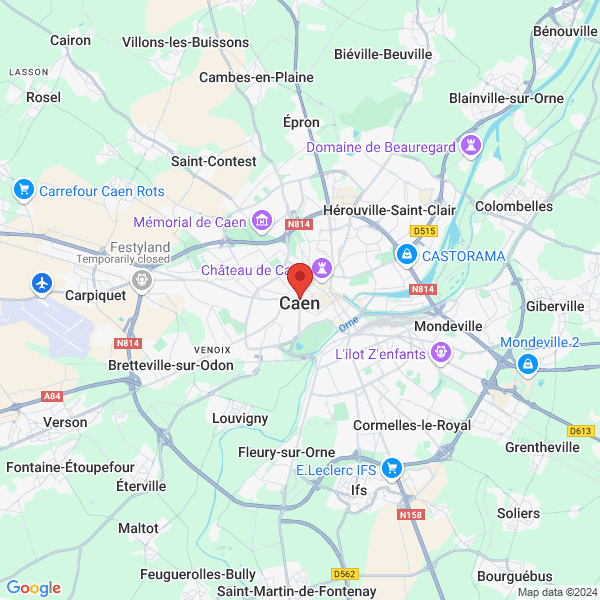 Caen - Google map
