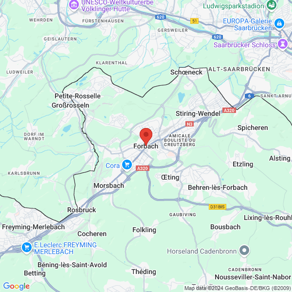 Forbach - Google map