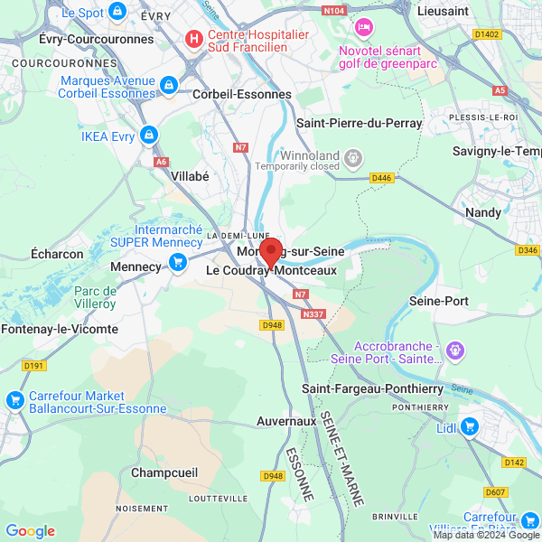 Le Coudray-Montceaux - Google map