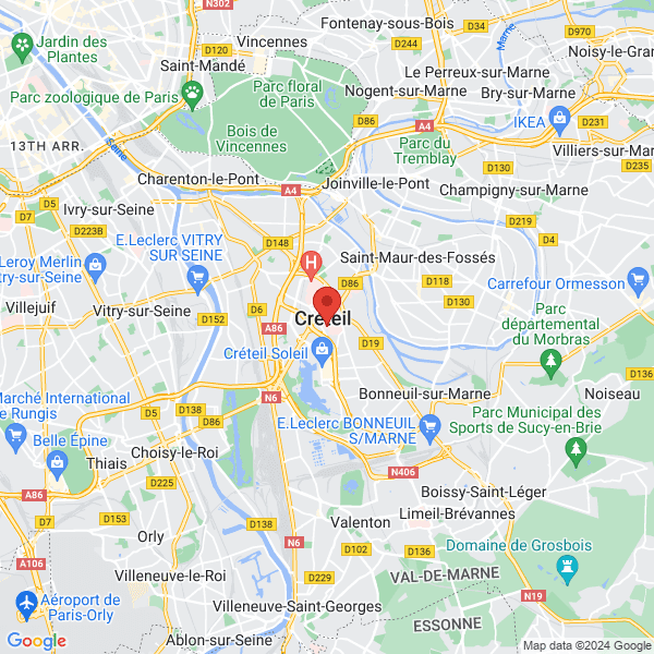 Créteil - Google map